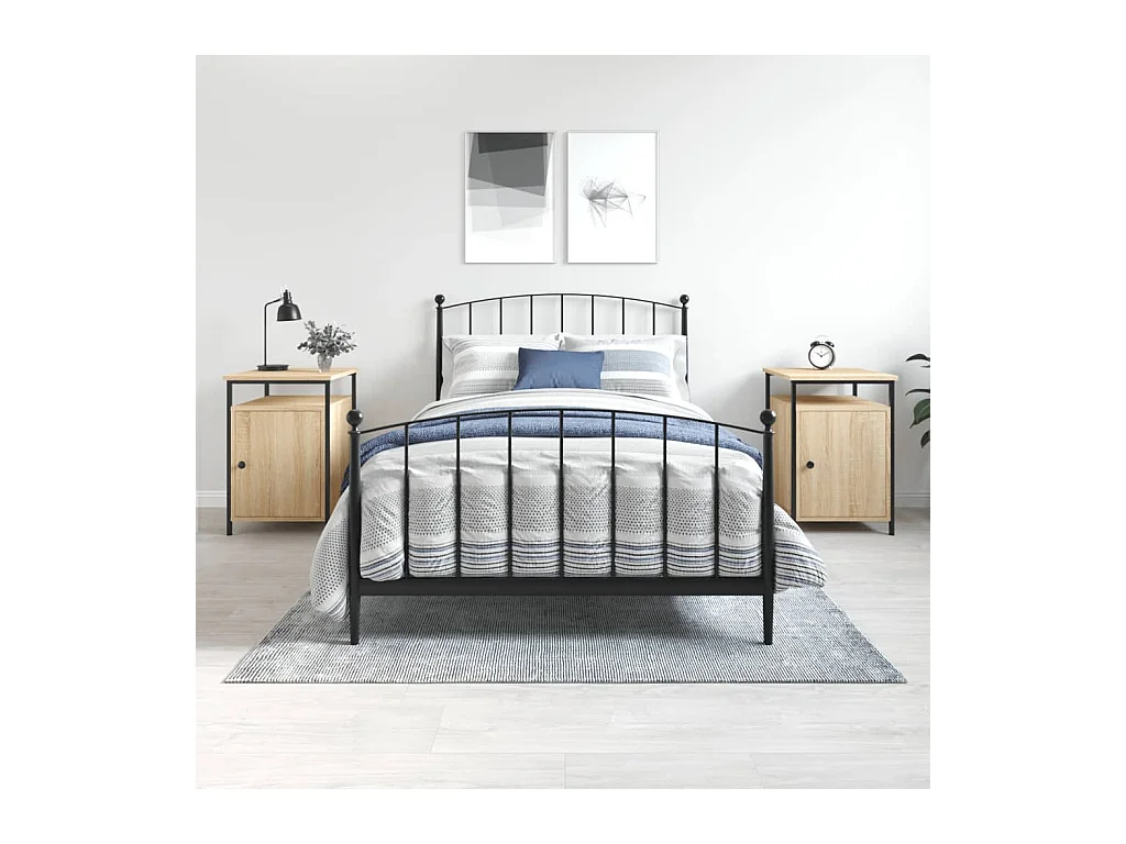 Tables de chevet 2pcs chêne sonoma 40x42x60cm bois d'ingénierie