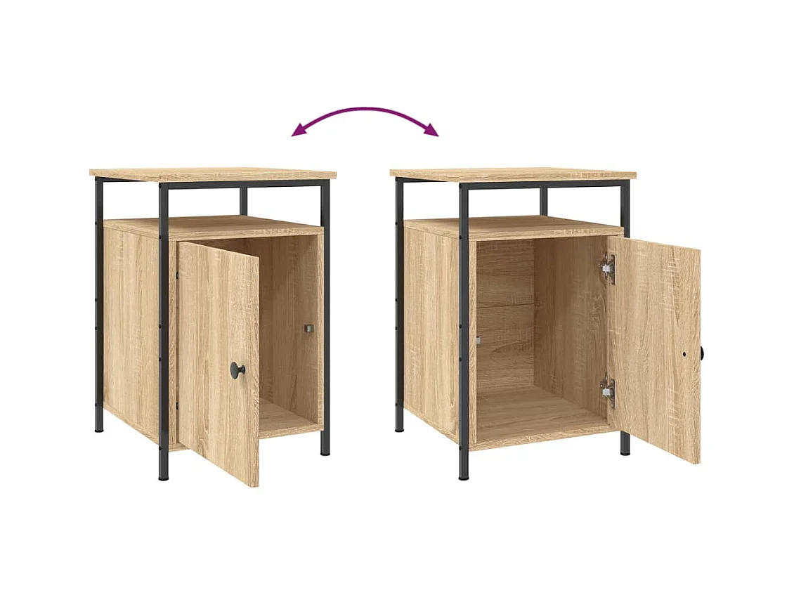 Tables de chevet 2pcs chêne sonoma 40x42x60cm bois d'ingénierie