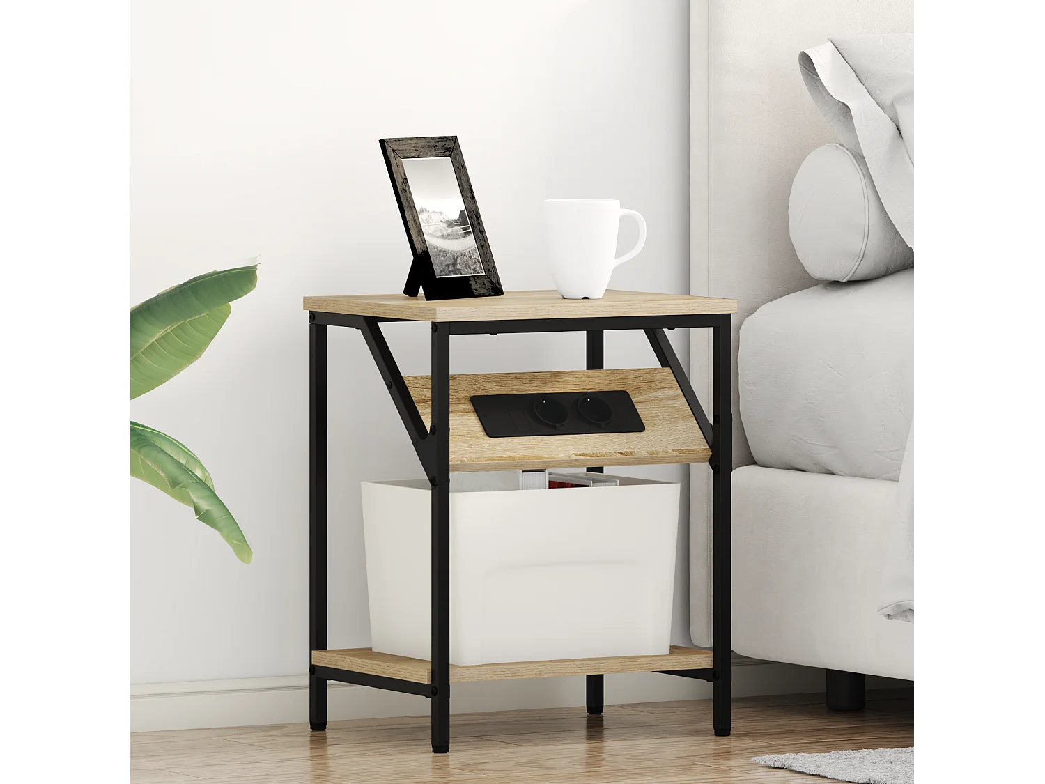 Cabinet de chevet Chêne sonoma 38 x 30 x 48 cm