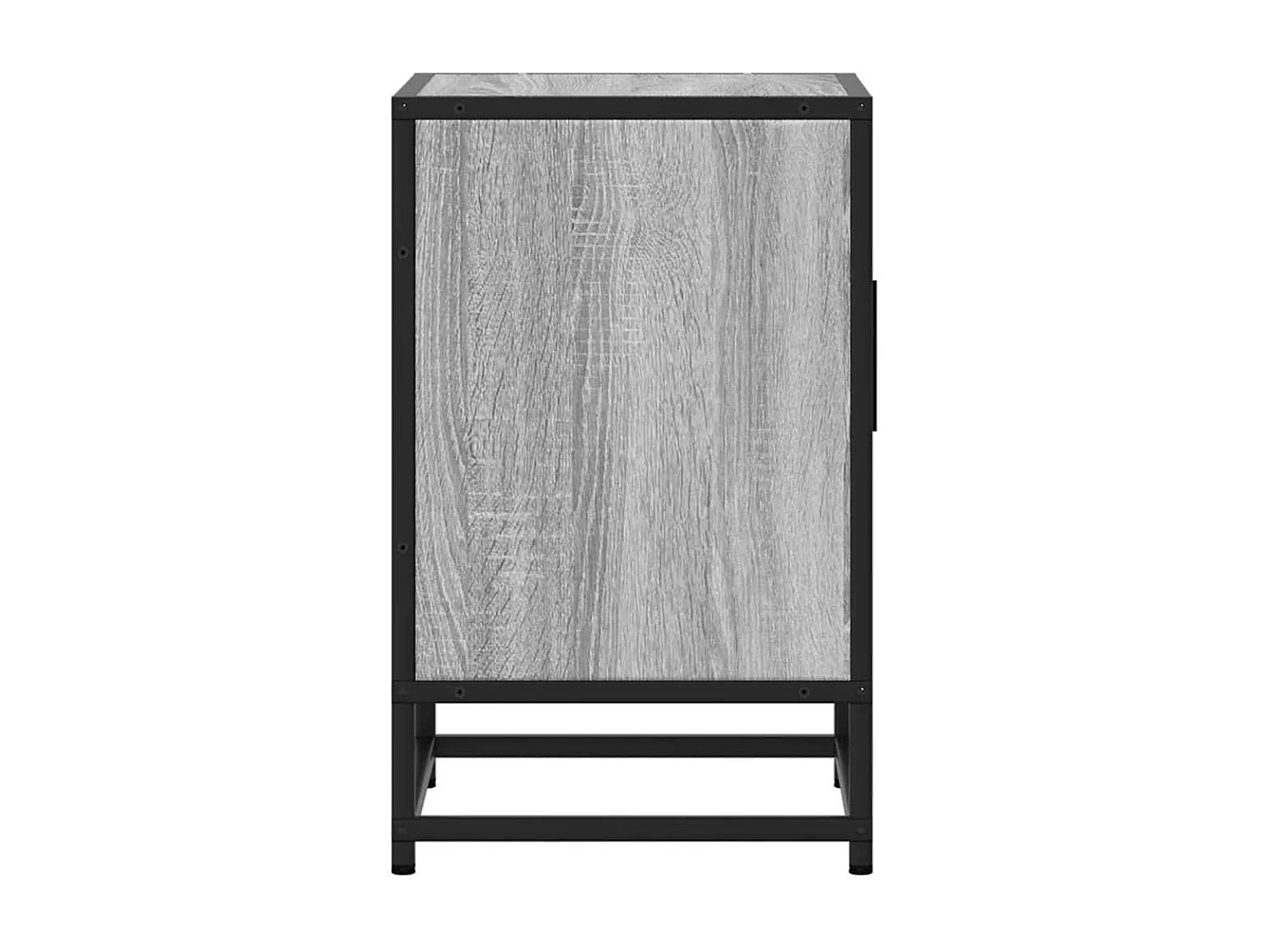 Mesita de noche Sonoma gris 40x31x50 cm madera contrachapada metal