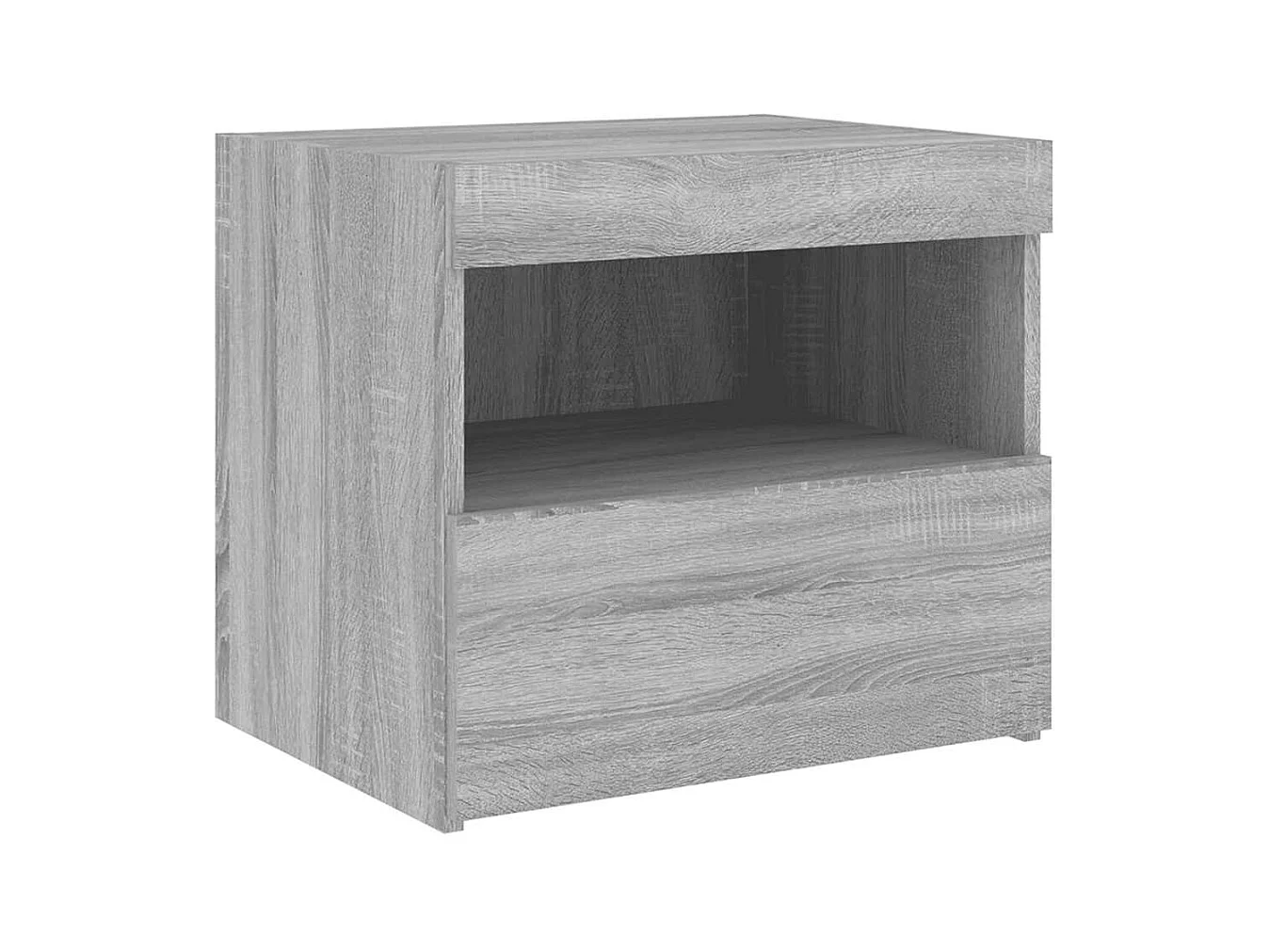Nachtkastjes met LED-verlichting 2 stuks sonoma grijs 50x40x45cm