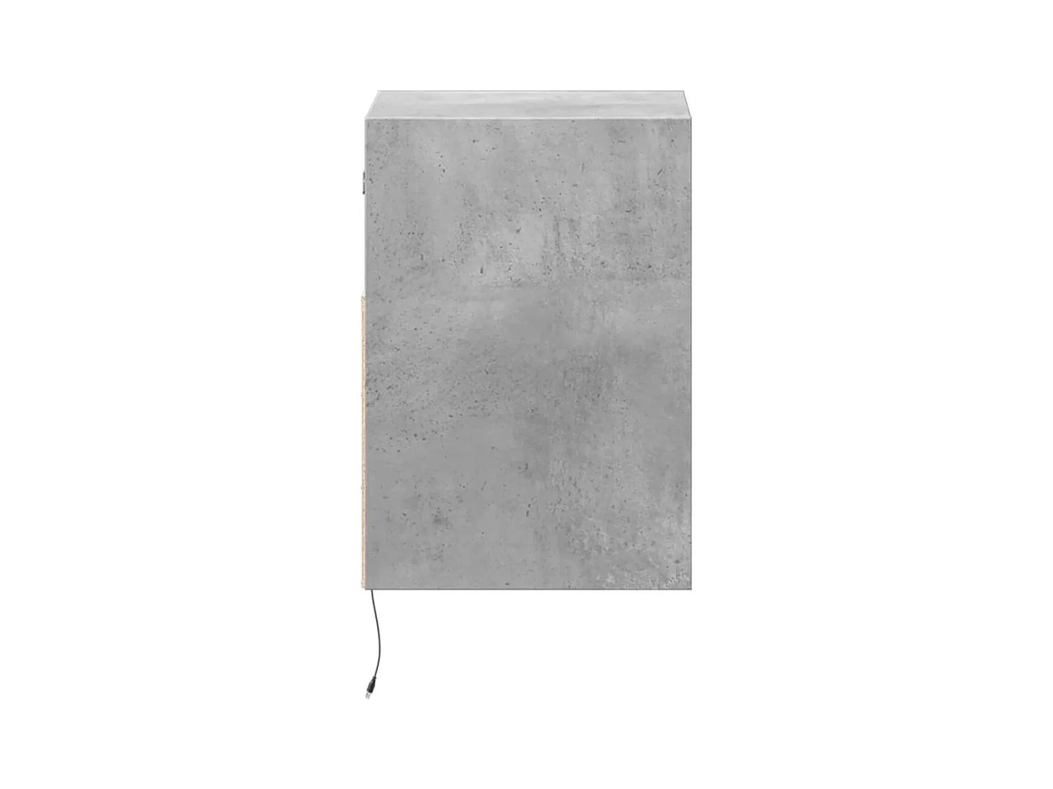 Wandnachtkastjes met LED-verlichting 2 stuks betongrijs