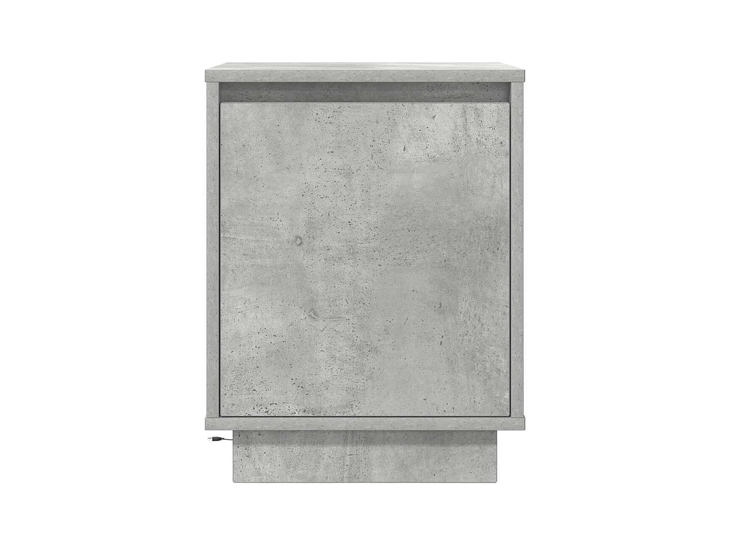 Nachtkastjes met LED-verlichting 2 stuks betongrijs 38x34x50 cm