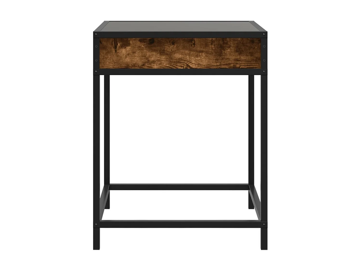 Nachtkastje met infinity LED gerookt eiken 40x40x51 cm