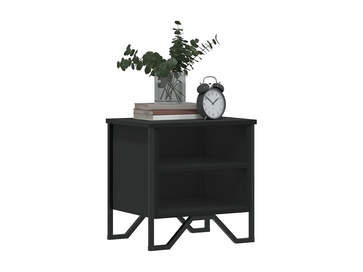 Tables de chevet 2 pcs noir 40x30x40 cm bois d'ingénierie