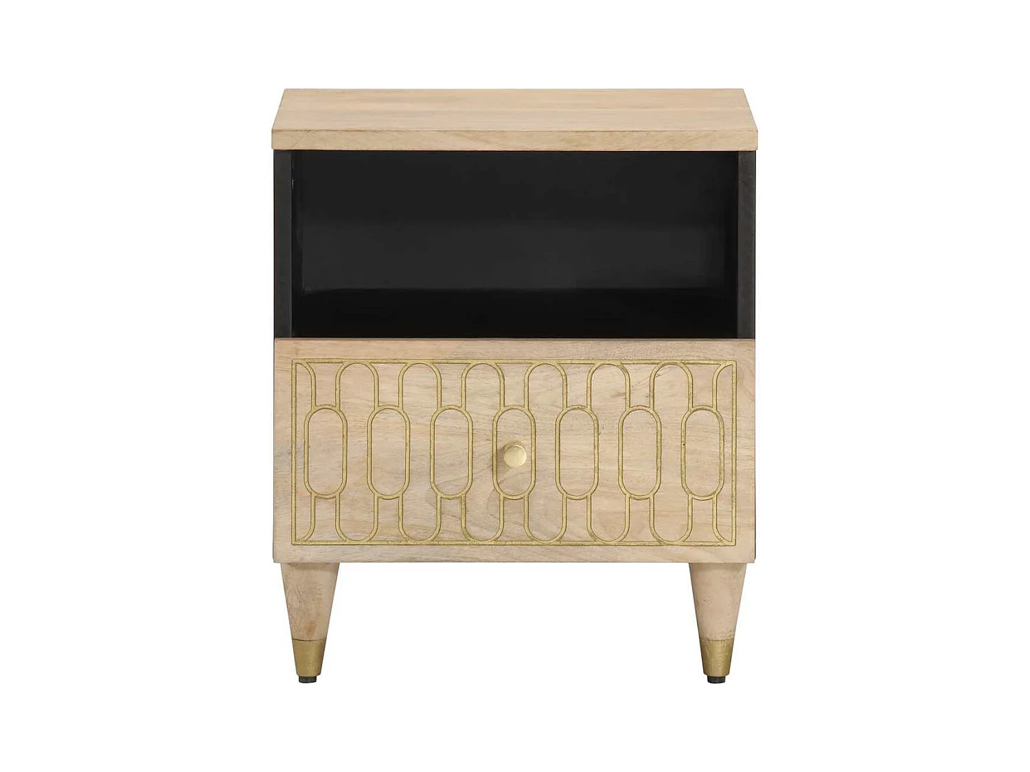 Tables de chevet 2 pcs 40x33x46 cm Bois de manguier solide