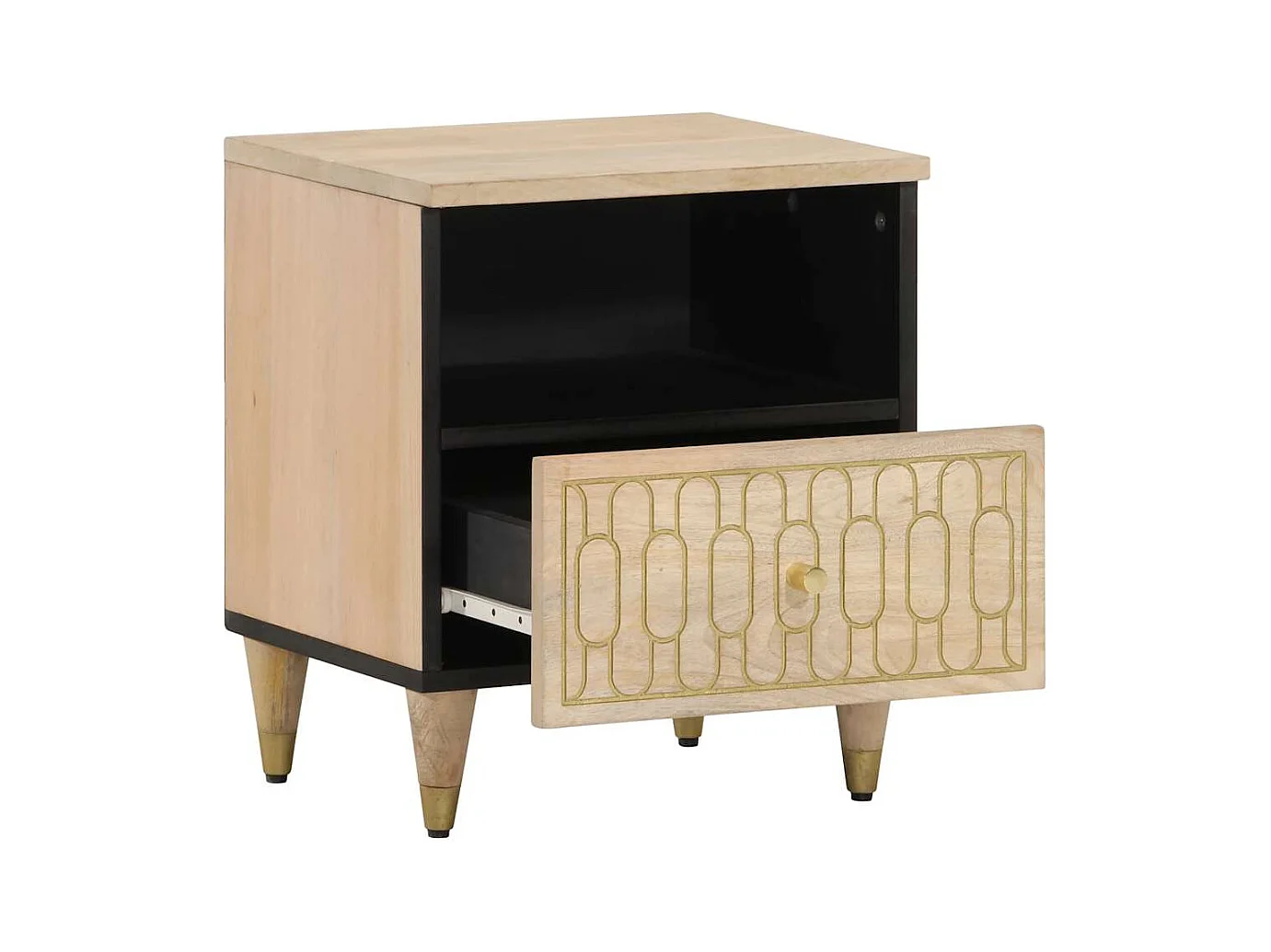 Tables de chevet 2 pcs 40x33x46 cm Bois de manguier solide