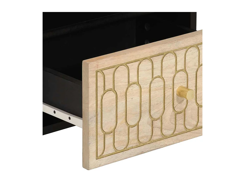 Tables de chevet 2 pcs 40x33x46 cm Bois de manguier solide