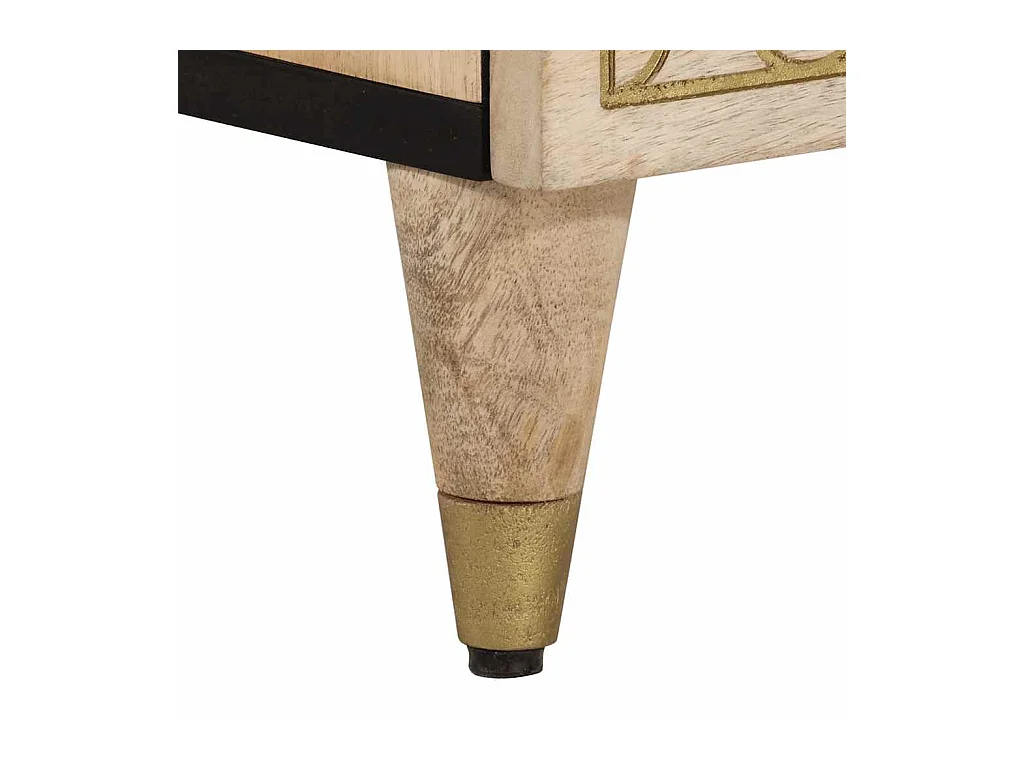 Tables de chevet 2 pcs 40x33x46 cm Bois de manguier solide