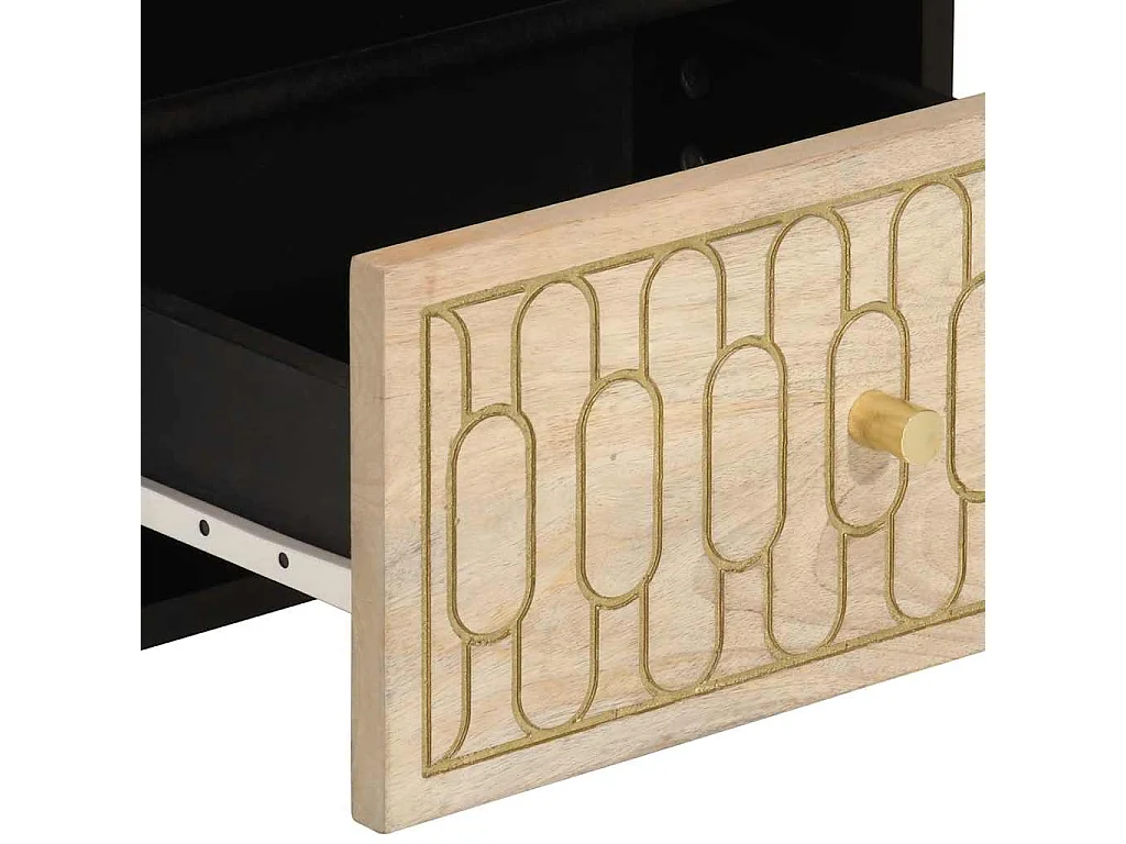 Tables de chevet 2 pcs 40x33x46 cm Bois de manguier solide