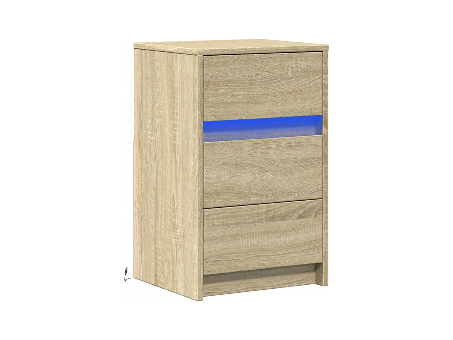 Nachttisch mit LED-Beleuchtung in Sonoma-Eiche