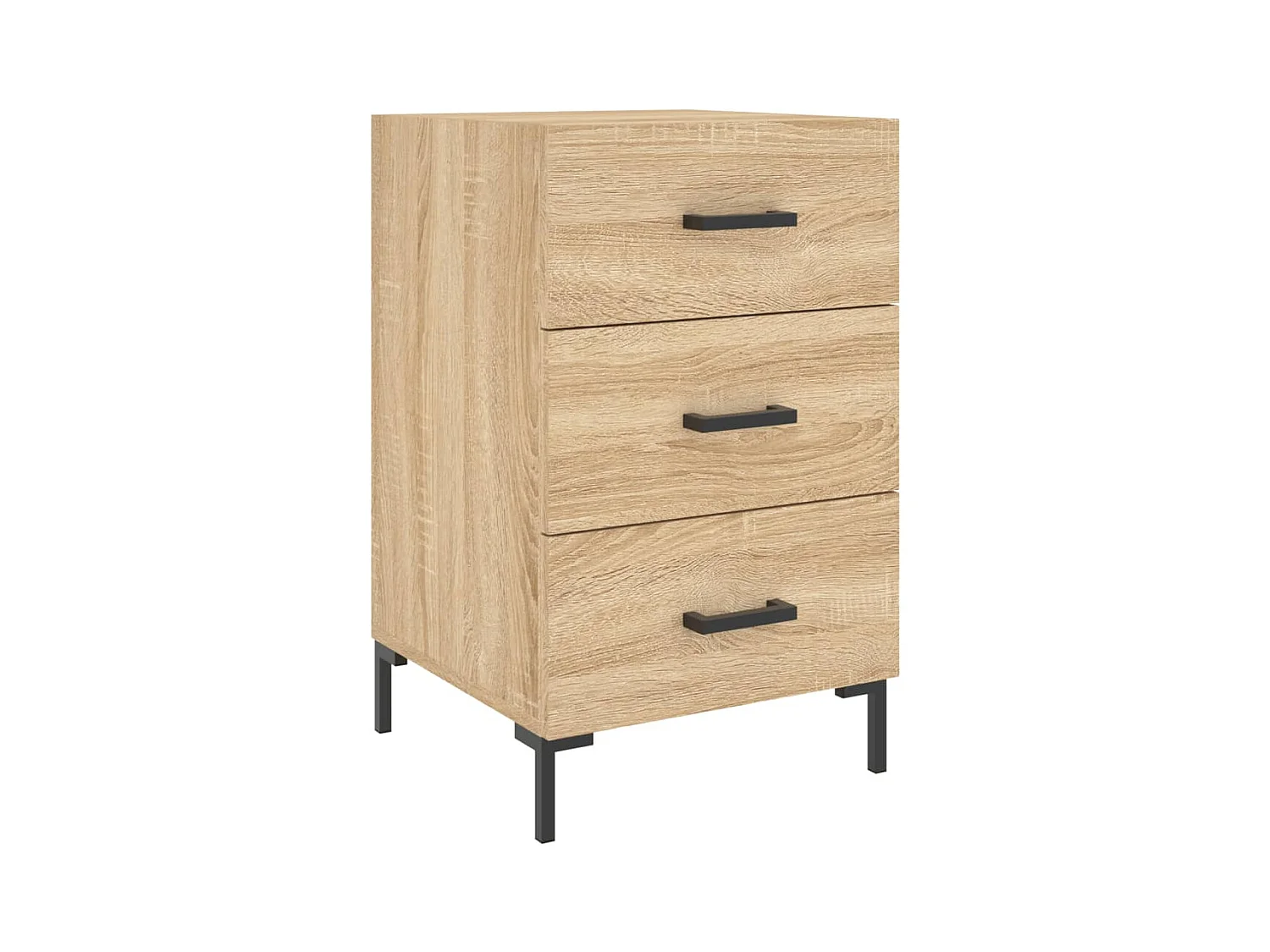 Table de chevet chêne sonoma 40x40x66 cm bois d'ingénierie