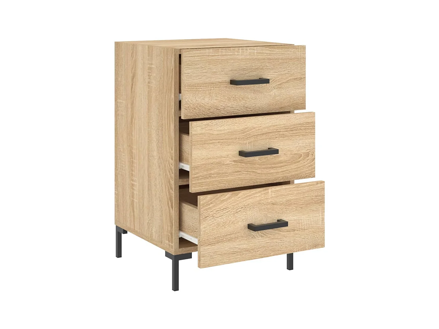 Table de chevet chêne sonoma 40x40x66 cm bois d'ingénierie