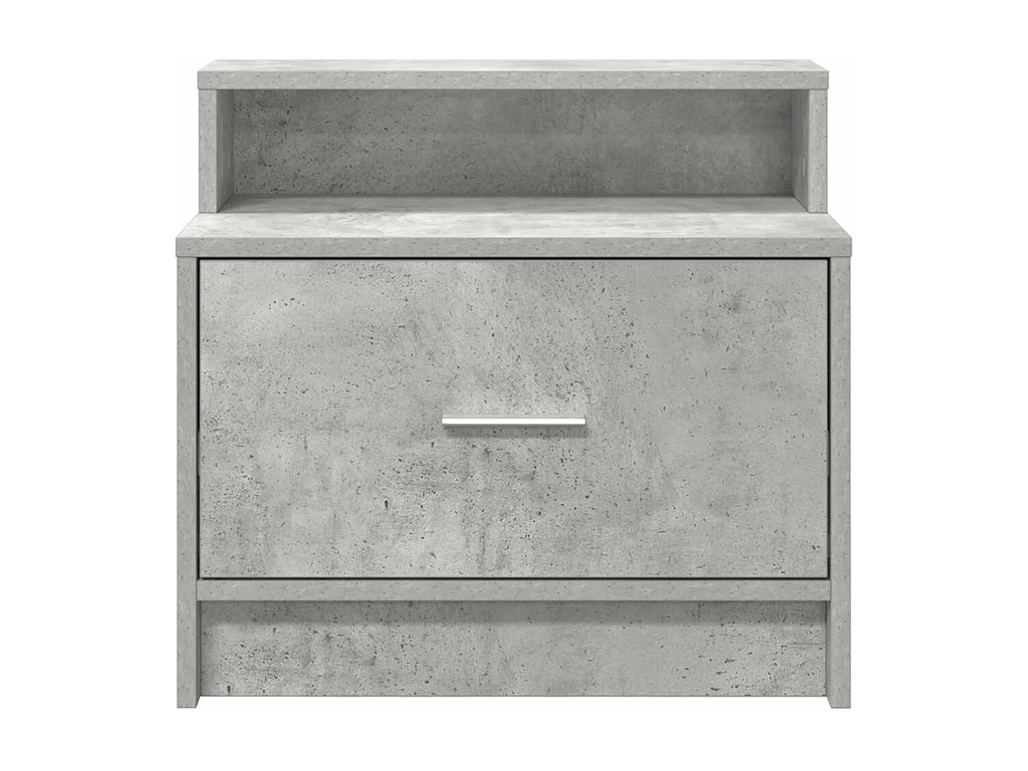 Mesitas de noche con cajón 2 piezas gris hormigón 51x31x47 cm