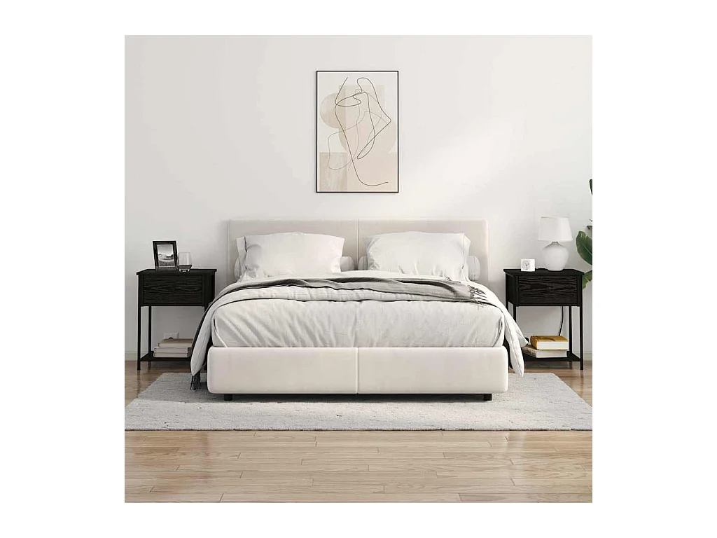 Armoires de chevet avec tiroir 2 pcs Chêne noir 42 x 41 x 56 cm