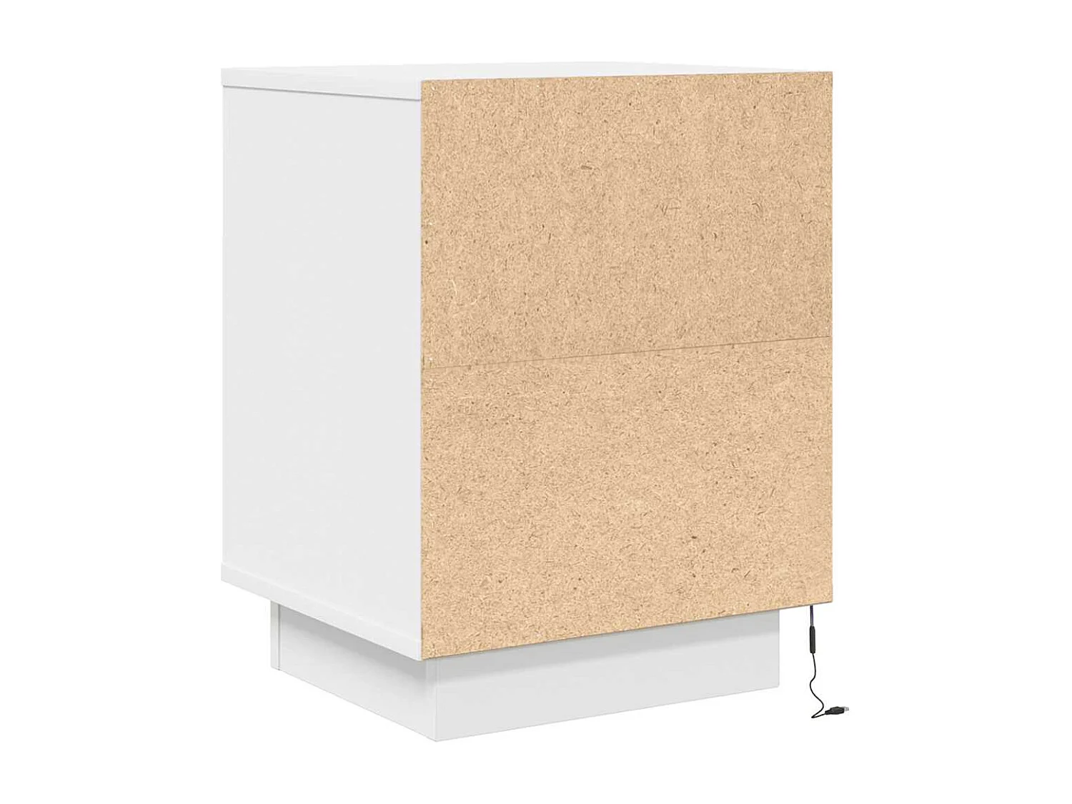 Table de chevet avec lumières LED blanc 38x34x50 cm