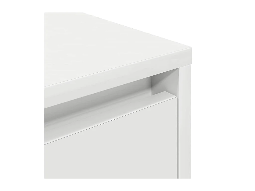 Nachtkastje met LED-verlichting wit 38x34x50 cm