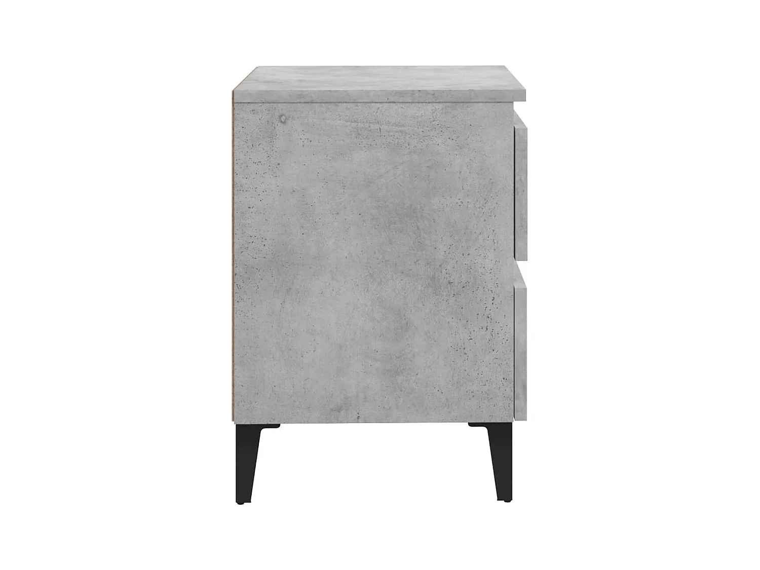 Mesita de noche de madera de ingeniería gris hormigón 40x35x50 cm