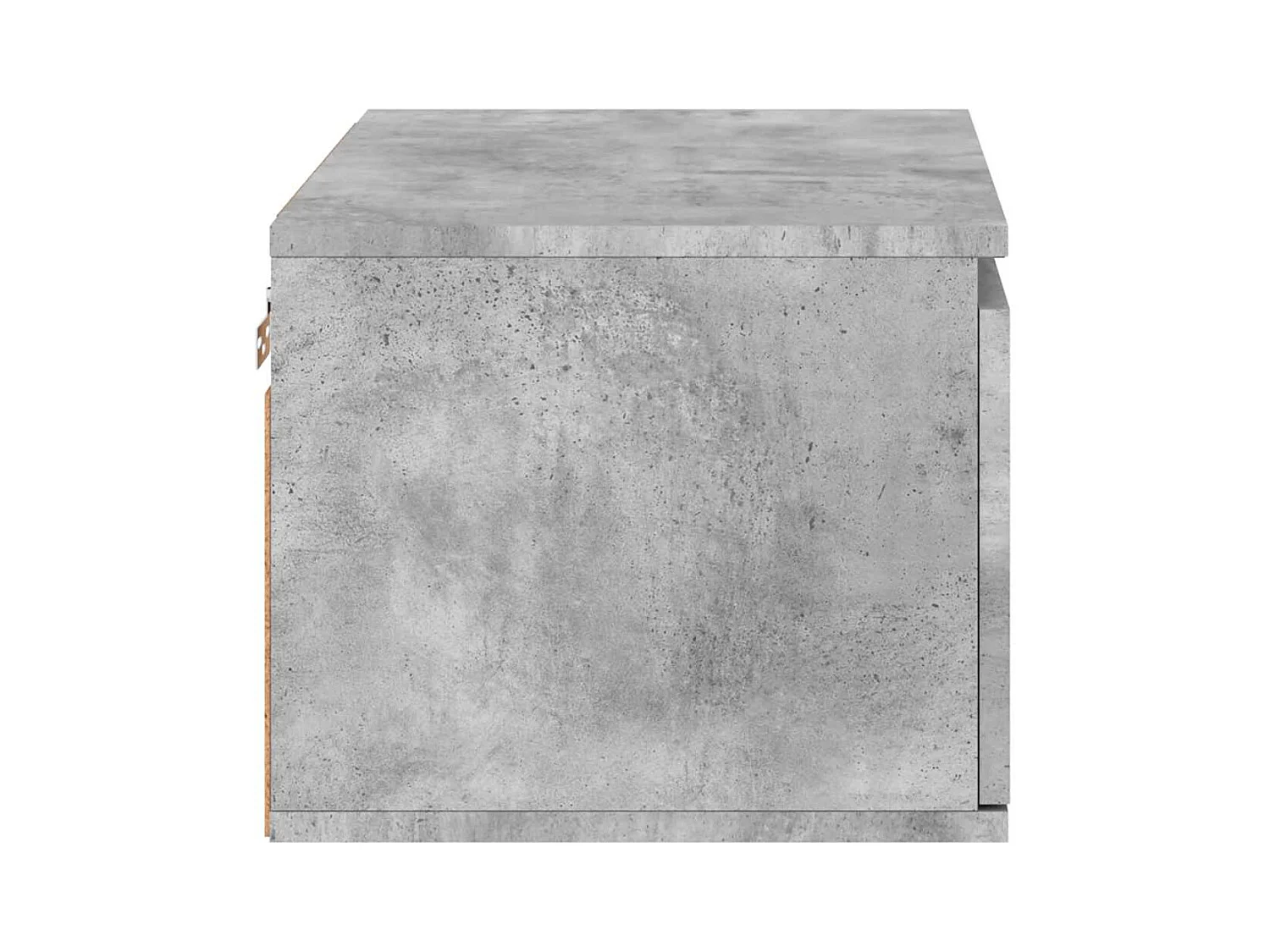 Table de chevet murale avec lumières LED gris béton