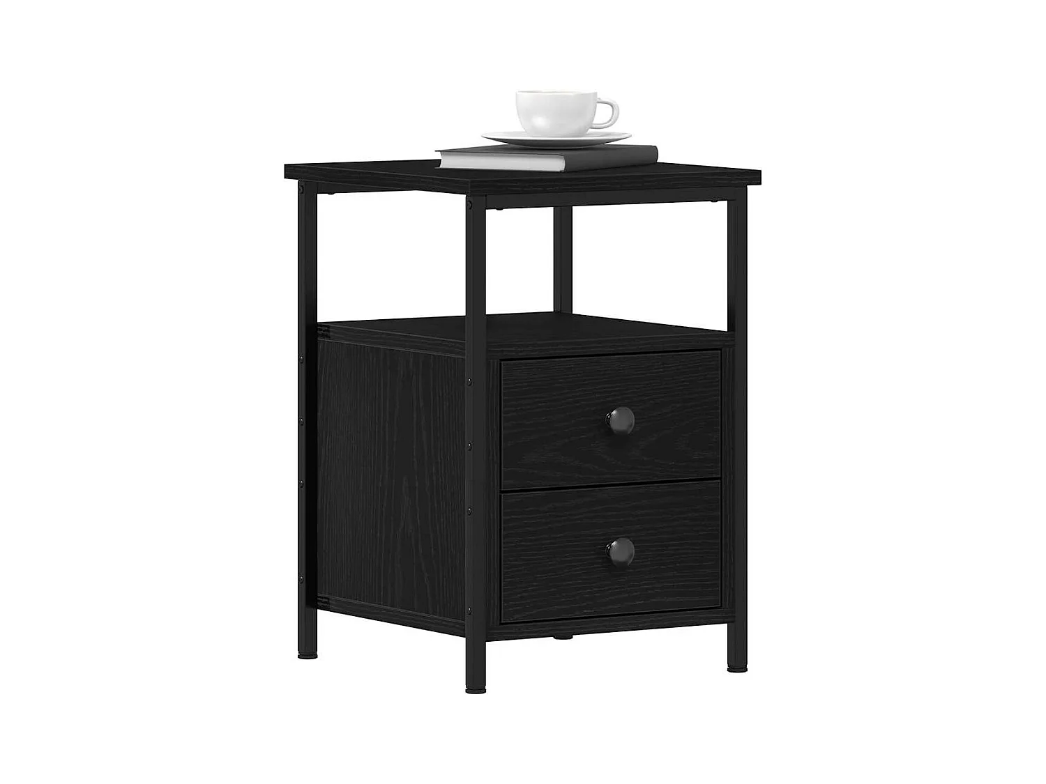 Tables de chevet 2 pièces Chêne noir 34 x 35,5 x 50 cm Bois d'ingénierie