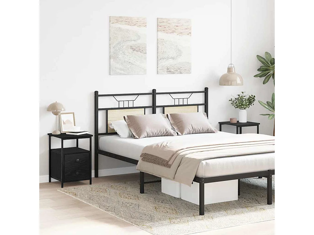 Tables de chevet 2 pièces Chêne noir 34 x 35,5 x 50 cm Bois d'ingénierie