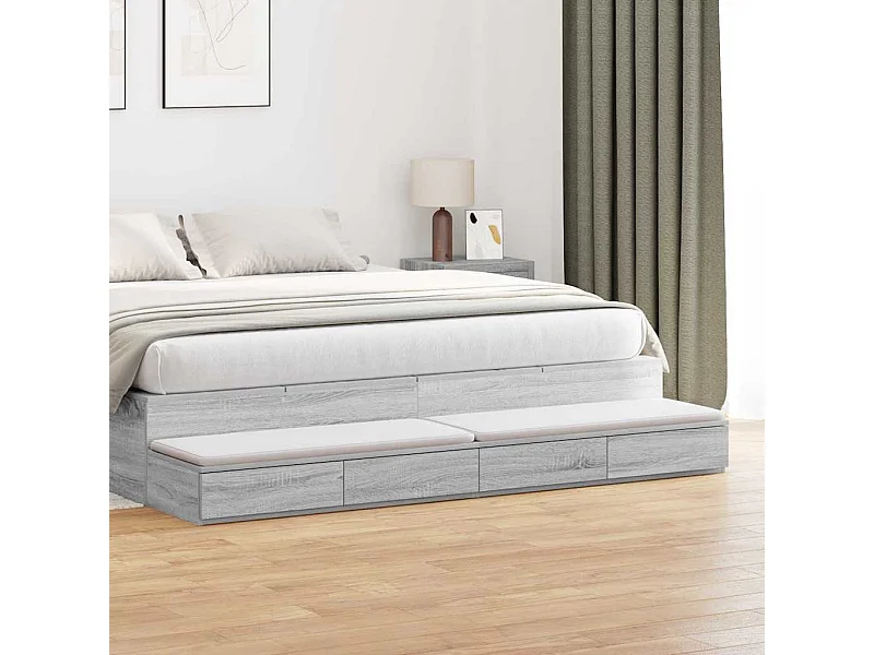 Sonoma Grey 180x36,5x16,5 cm bedlades van bewerkt hout