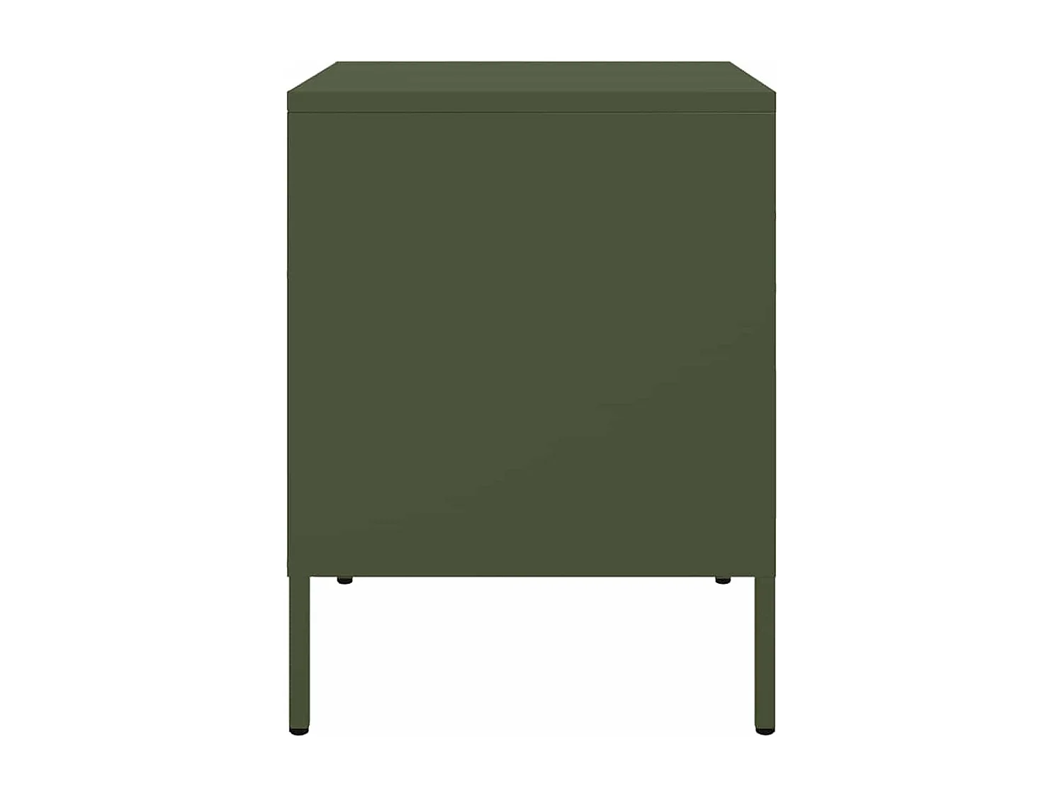 Tables de chevet 2 pcs vert olive 36x39x50,5 cm acier