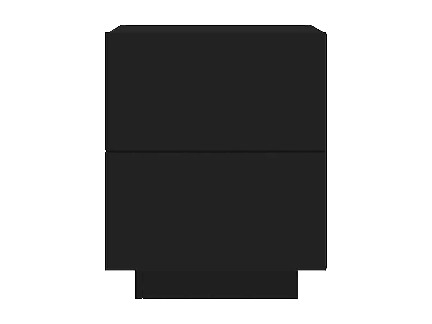 Armoire de chevet avec lumières LED noir bois d'ingénierie