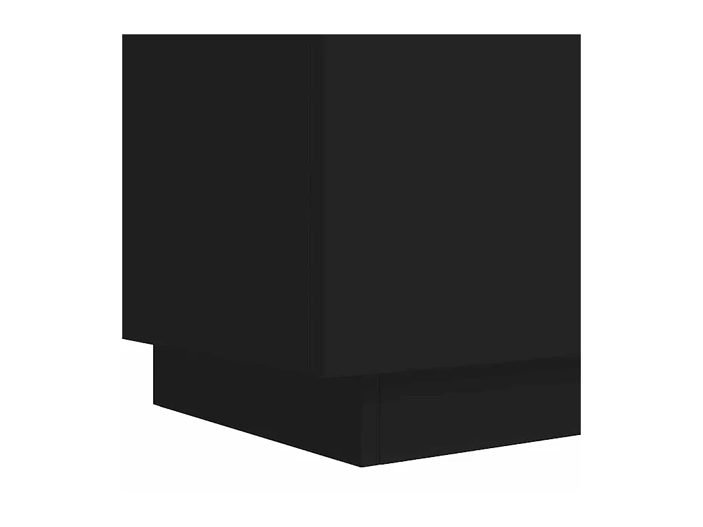 Comodino con luci a LED in legno ingegnerizzato nero