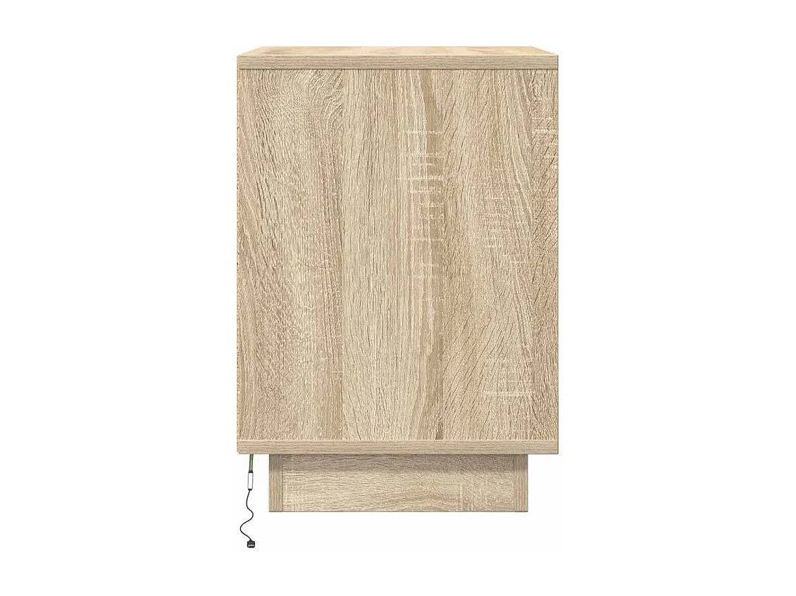 Nachtkastjes met LED-verlichting 2 stuks Sonoma eiken 38x34x50cm