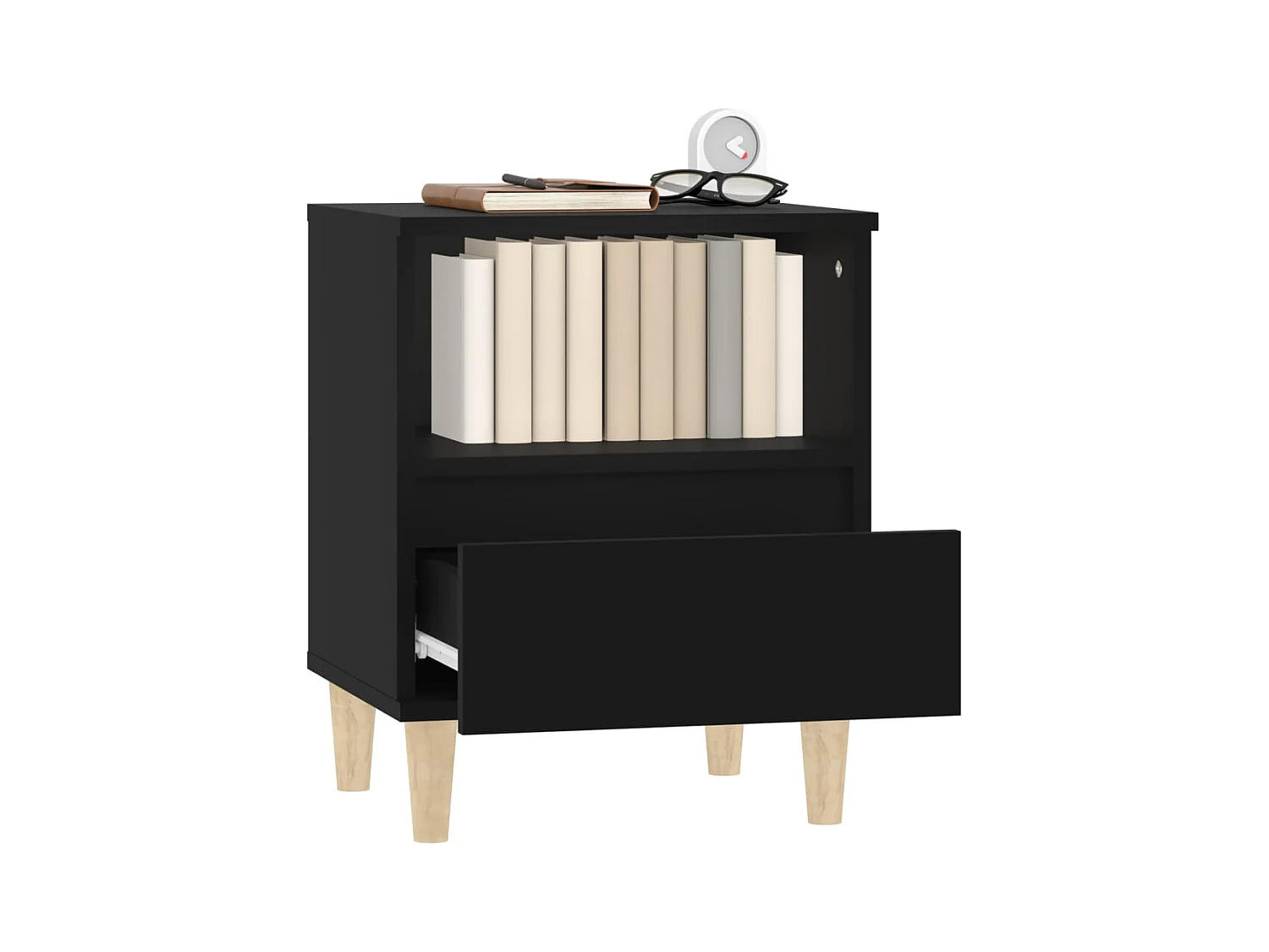 Tables de chevet 2 pcs Noir 40x35x50 cm