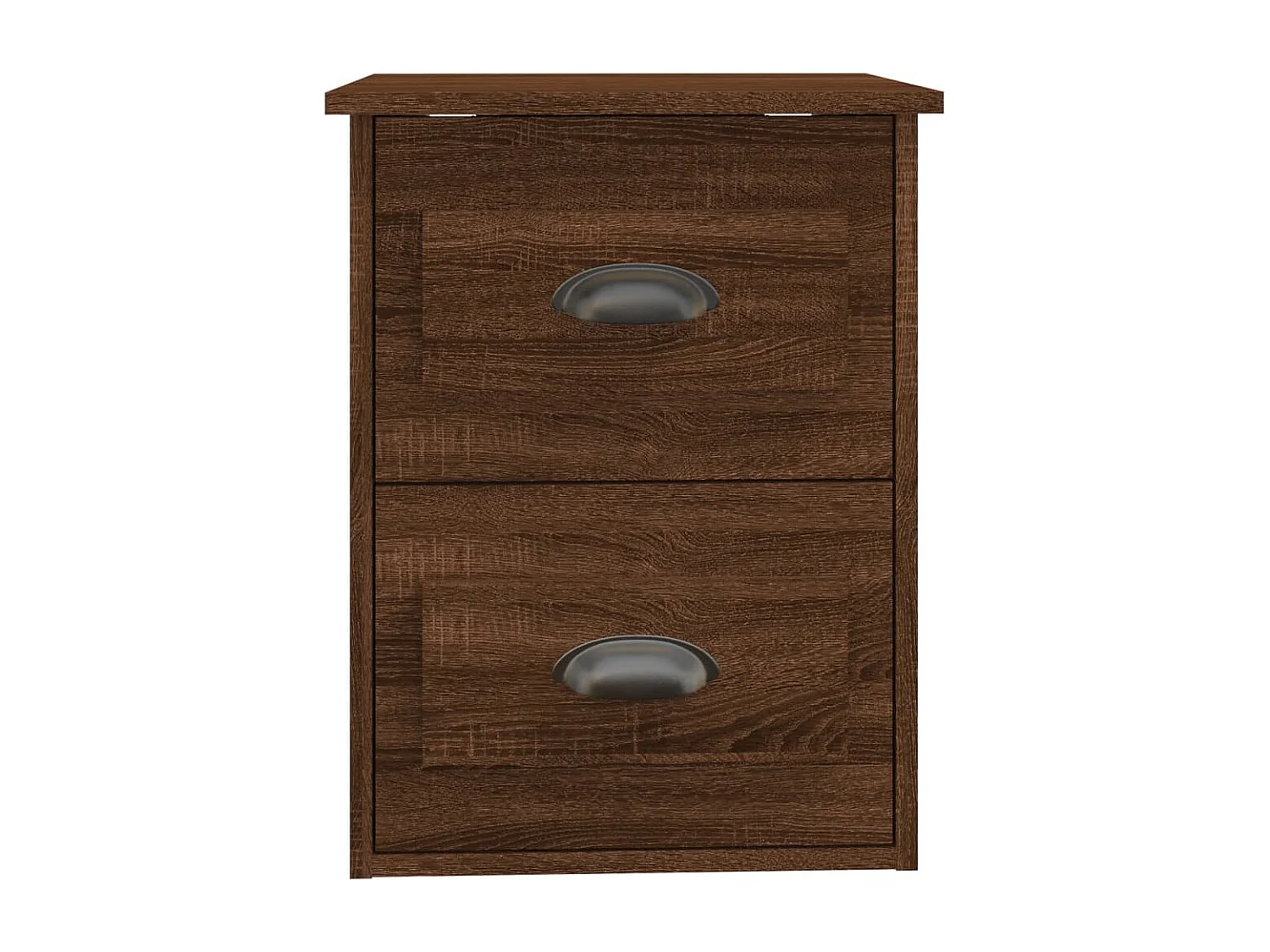 Comodino da parete in rovere marrone 41,5x36x53 cm