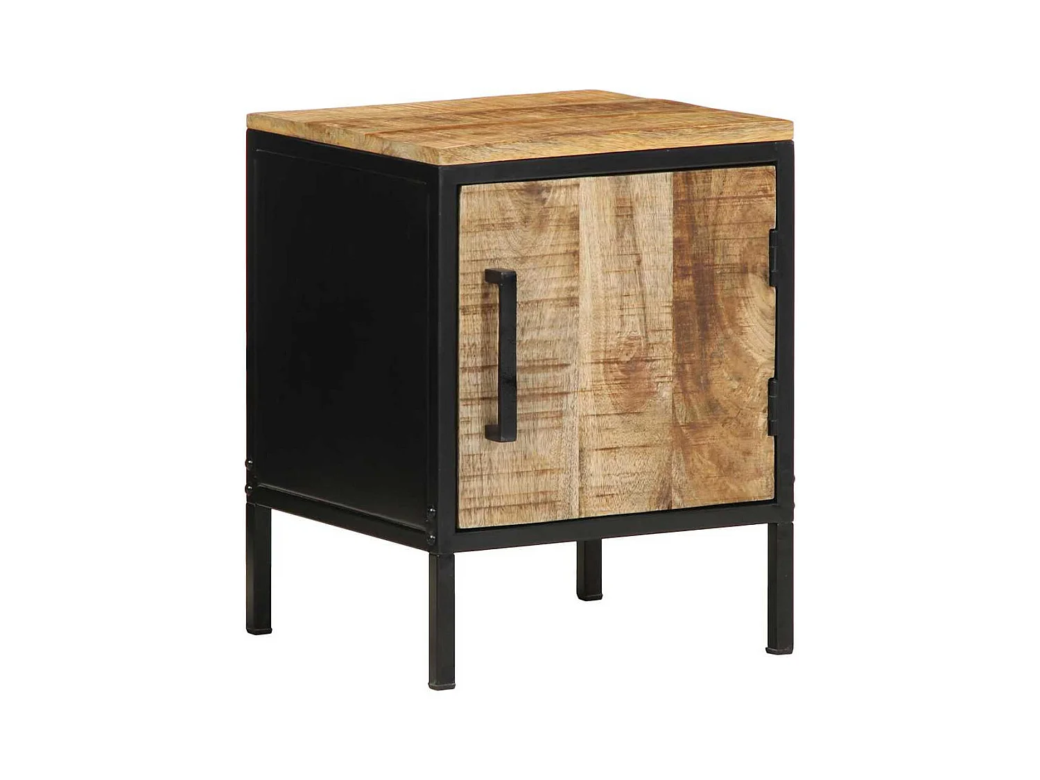 Table de nuit 30 x 30 x 40 cm en bois d'acacia brut