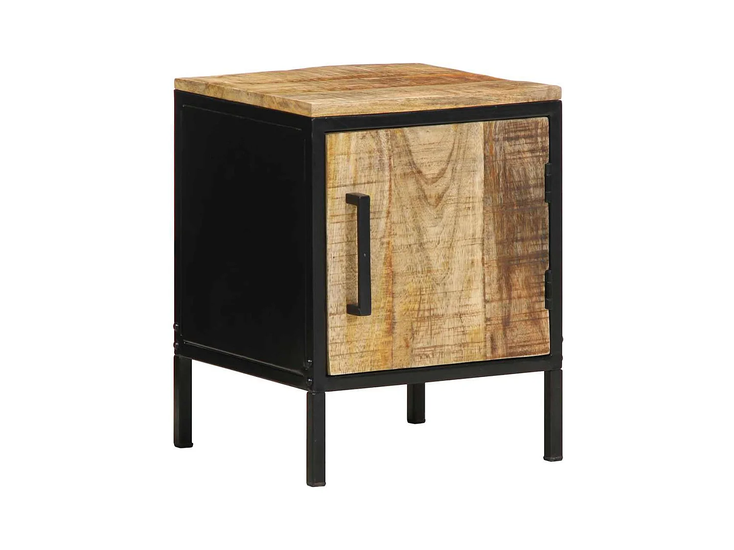Table de nuit 30 x 30 x 40 cm en bois d'acacia brut