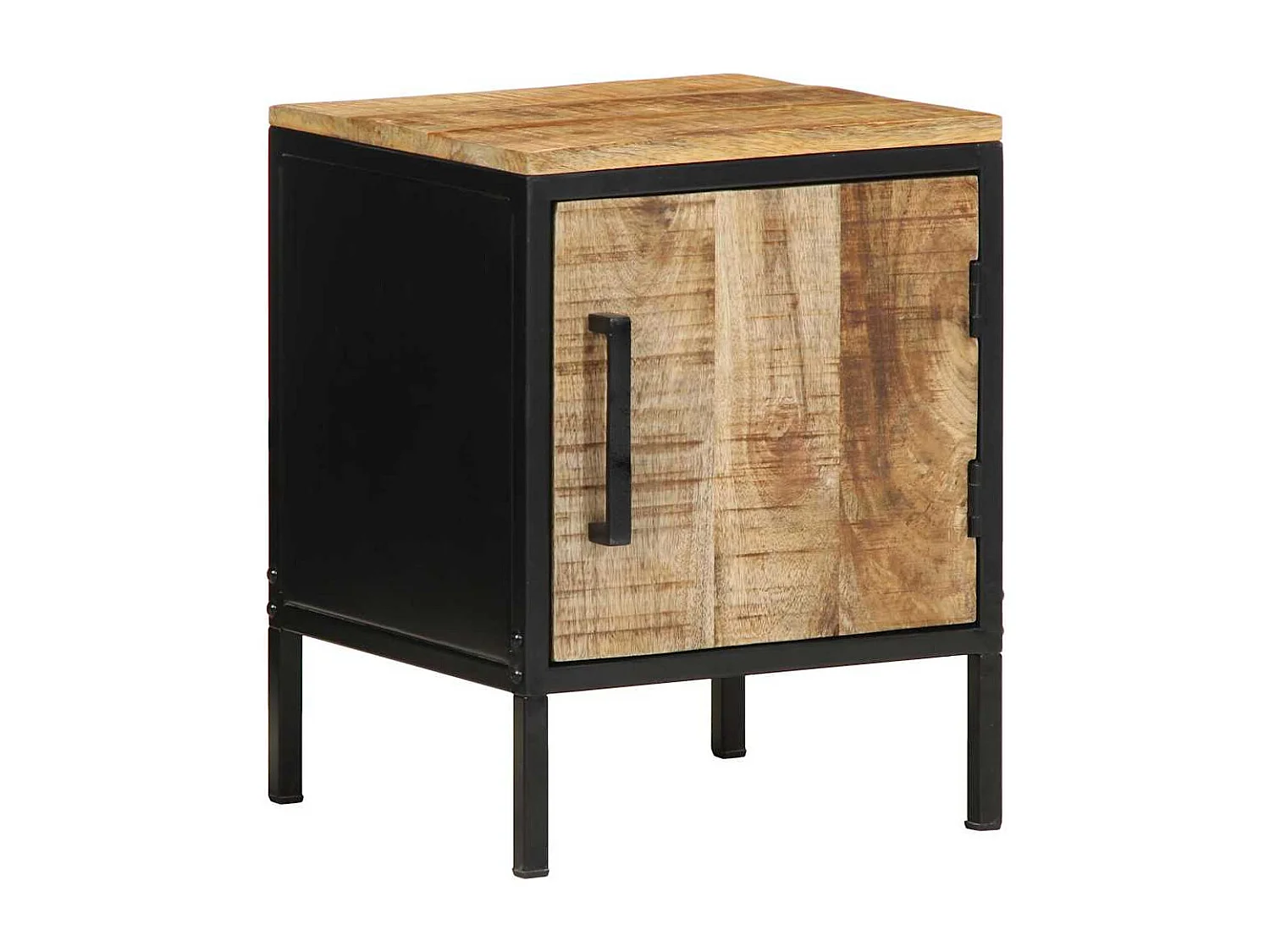 Table de nuit 30 x 30 x 40 cm en bois d'acacia brut