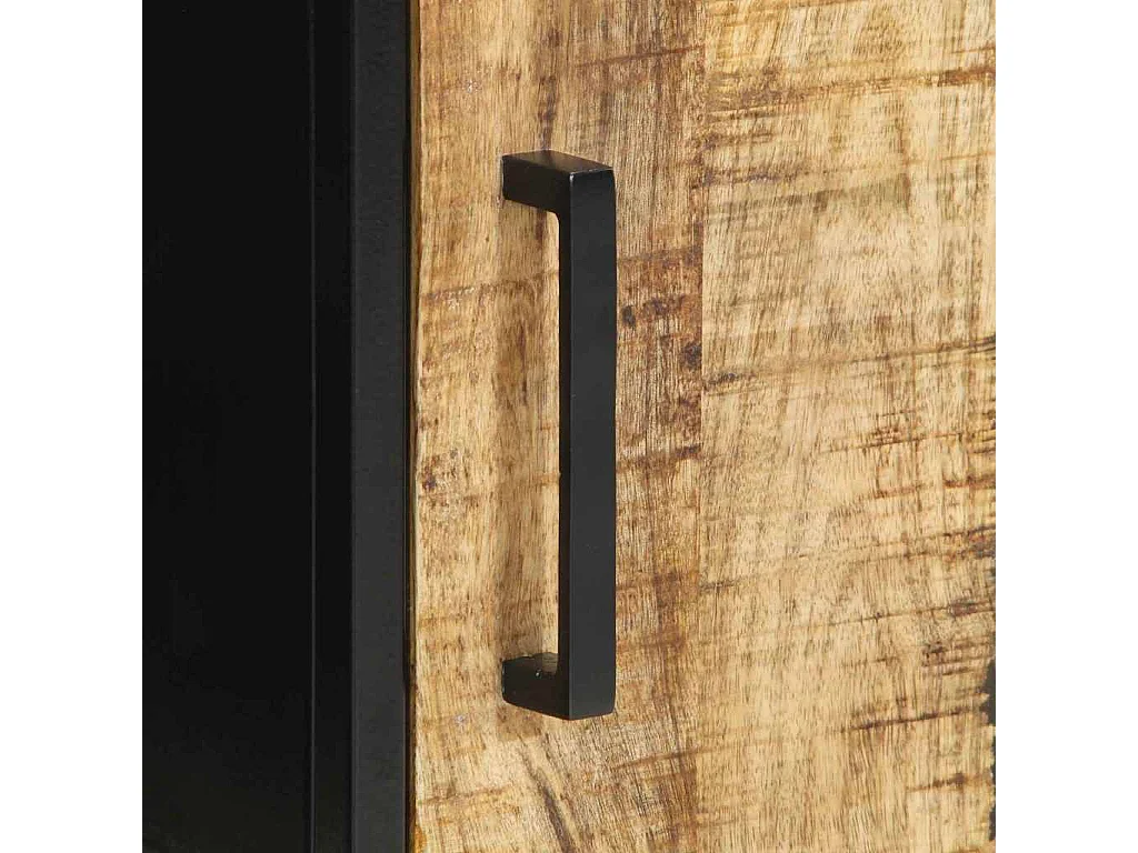 Table de nuit 30 x 30 x 40 cm en bois d'acacia brut