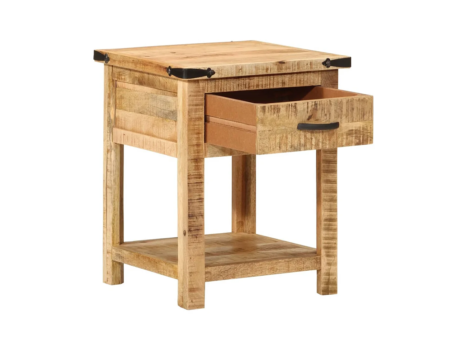 Table de chevet 40x40x50 cm bois de manguier massif