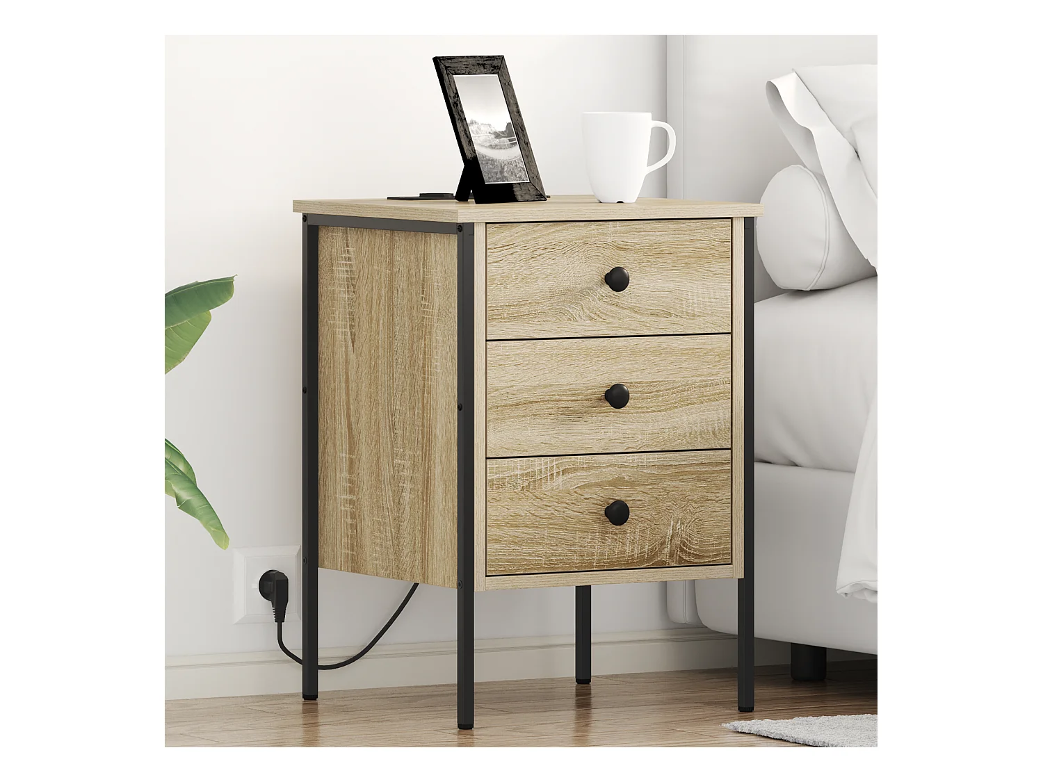 Cabinet de chevet avec tiroir Chêne sonoma 42 x 41 x 61 cm