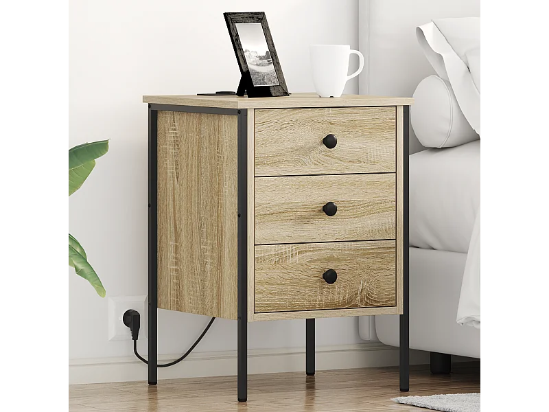 Cabinet de chevet avec tiroir Chêne sonoma 42 x 41 x 61 cm