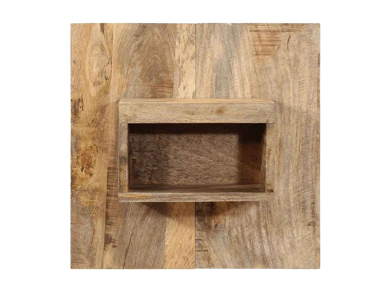 Table de chevet 50x27x50 cm bois massif de manguier brut