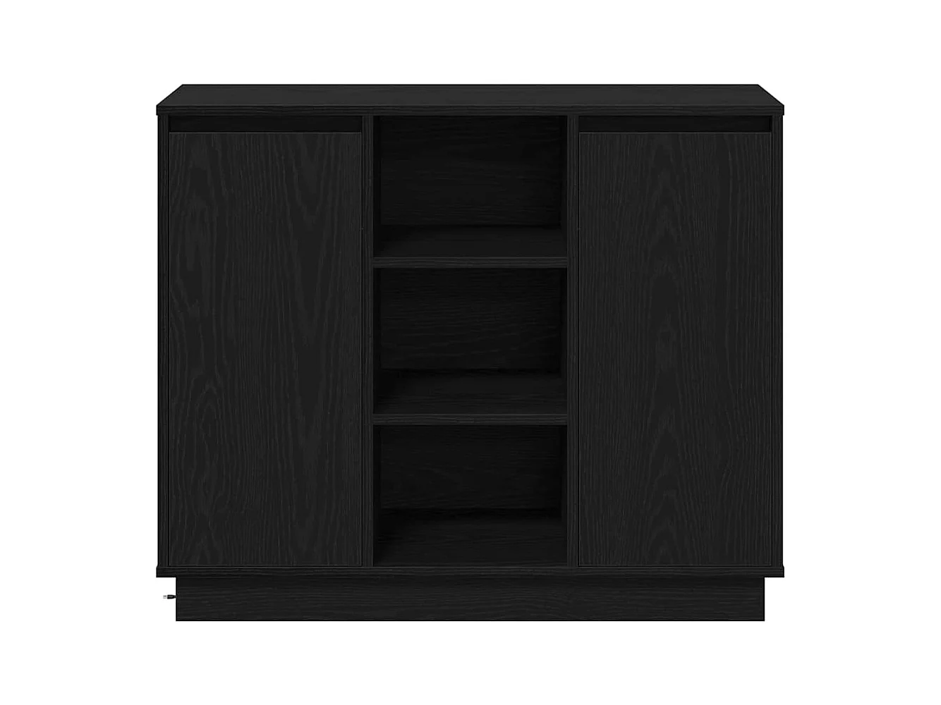 Buffet avec LED Chêne Noir 90x32x75 cm Bois d'ingénierie