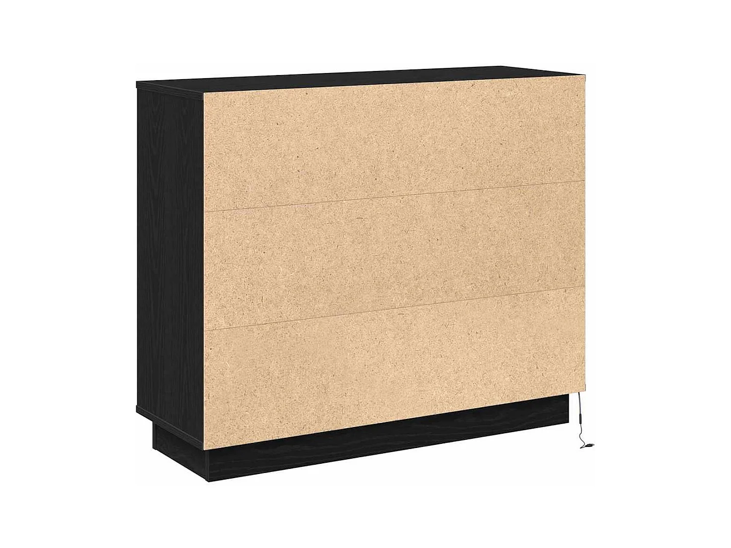 Buffet avec LED Chêne Noir 90x32x75 cm Bois d'ingénierie