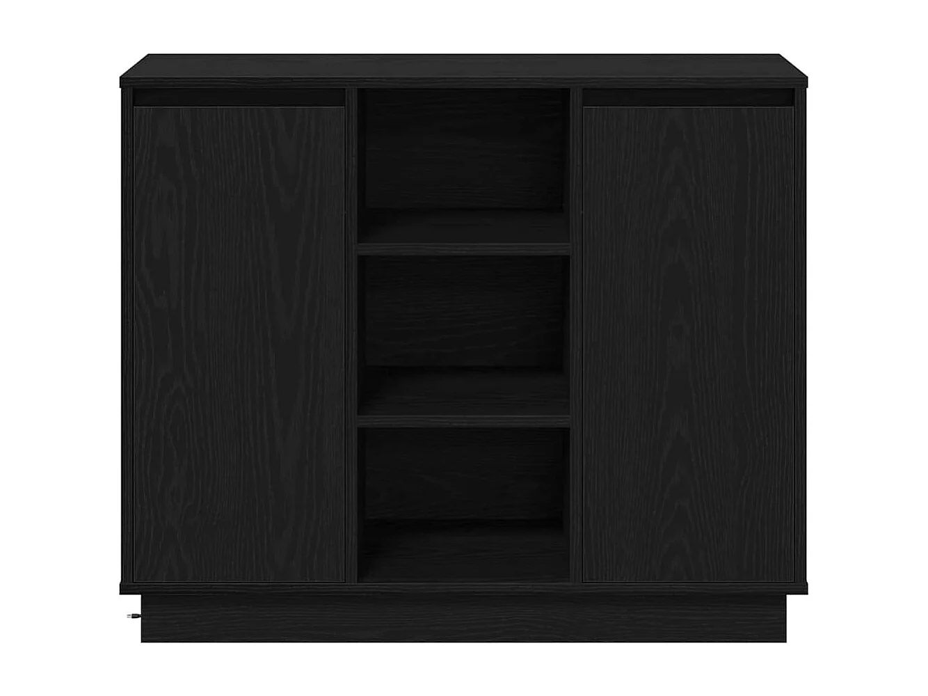 Buffet avec LED Chêne Noir 90x32x75 cm Bois d'ingénierie