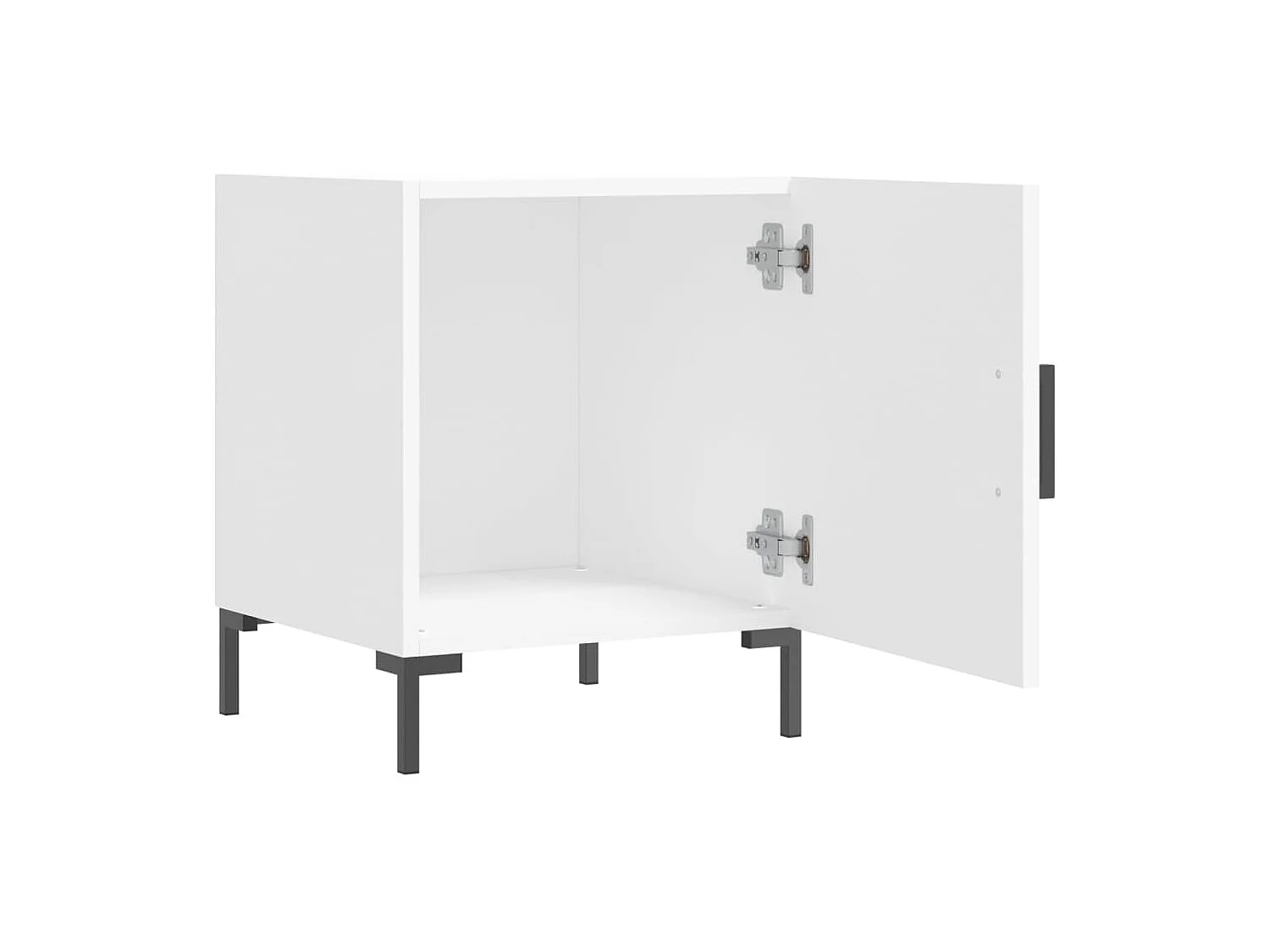 Tables de chevet 2 pcs blanc 40x40x50 cm bois d’ingénierie