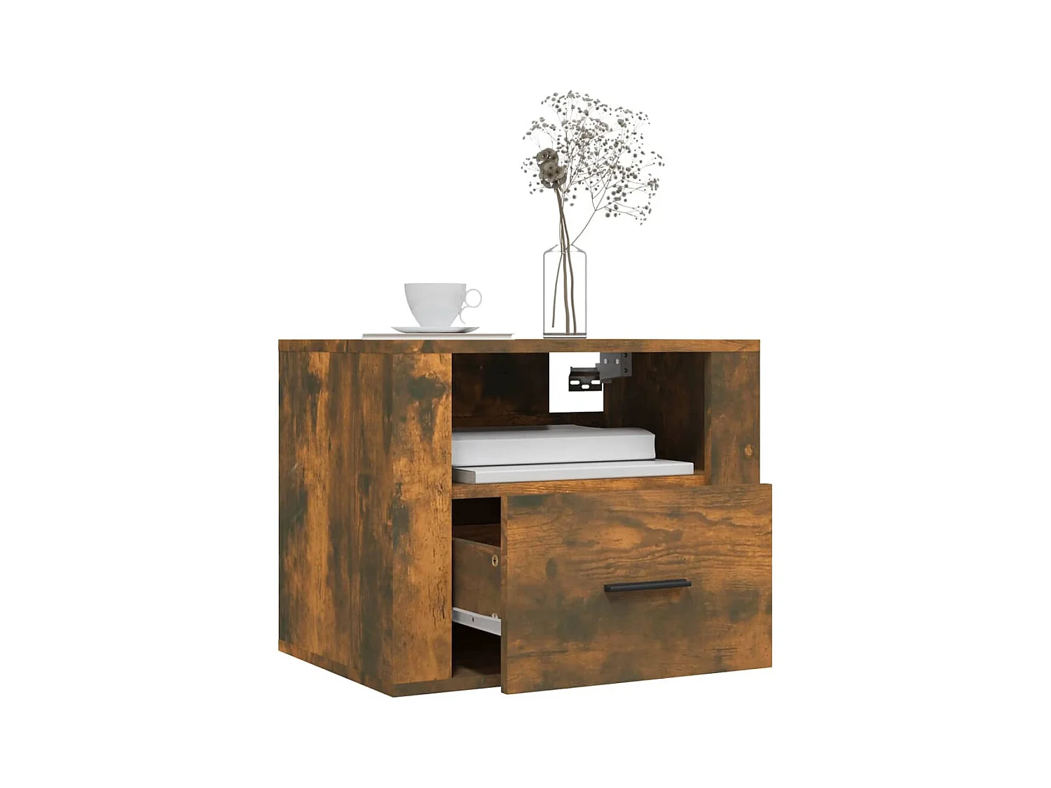 Comodini da parete 2 pz Rovere affumicato 50x36x40 cm