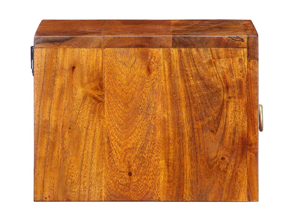 Tables de nuit 2 pièces 35 x 30 x 22 cm en bois massif d'acacia