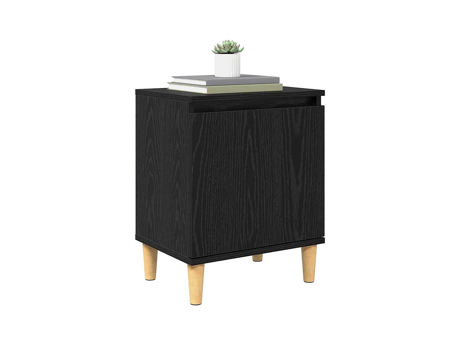 Table de chevet en chêne noir Chêne noir Bois d'ingénierie