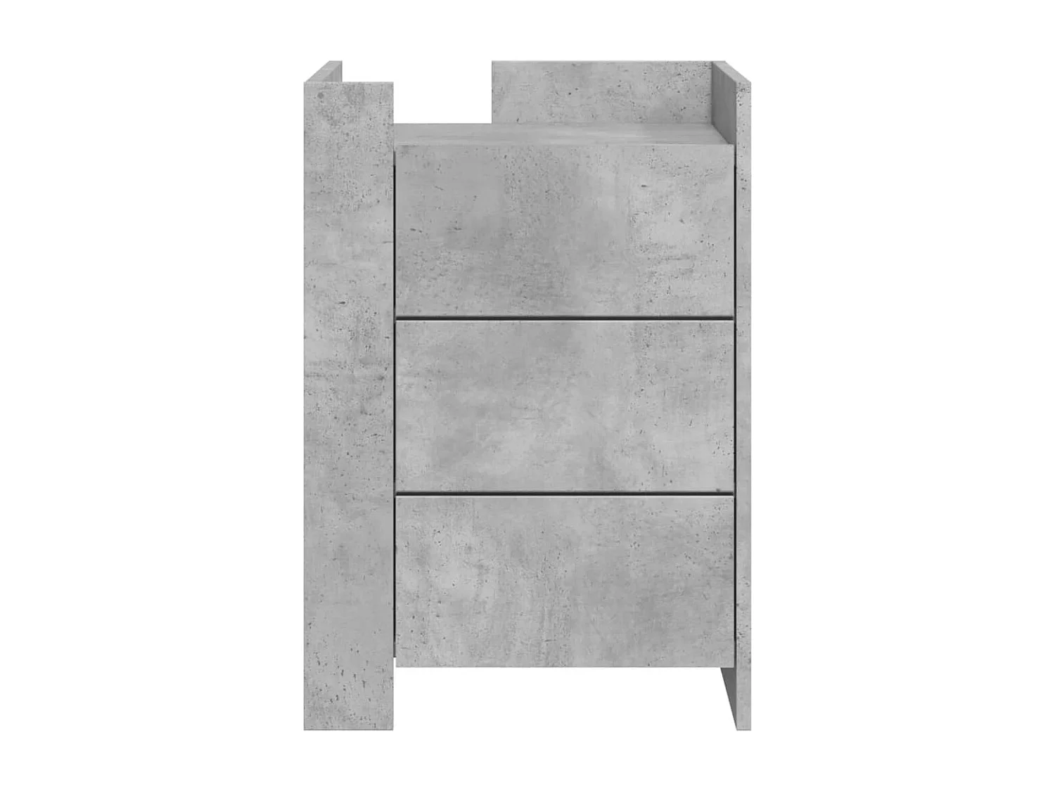 Betongrijs nachtkastje 45x50x65 cm bewerkt hout