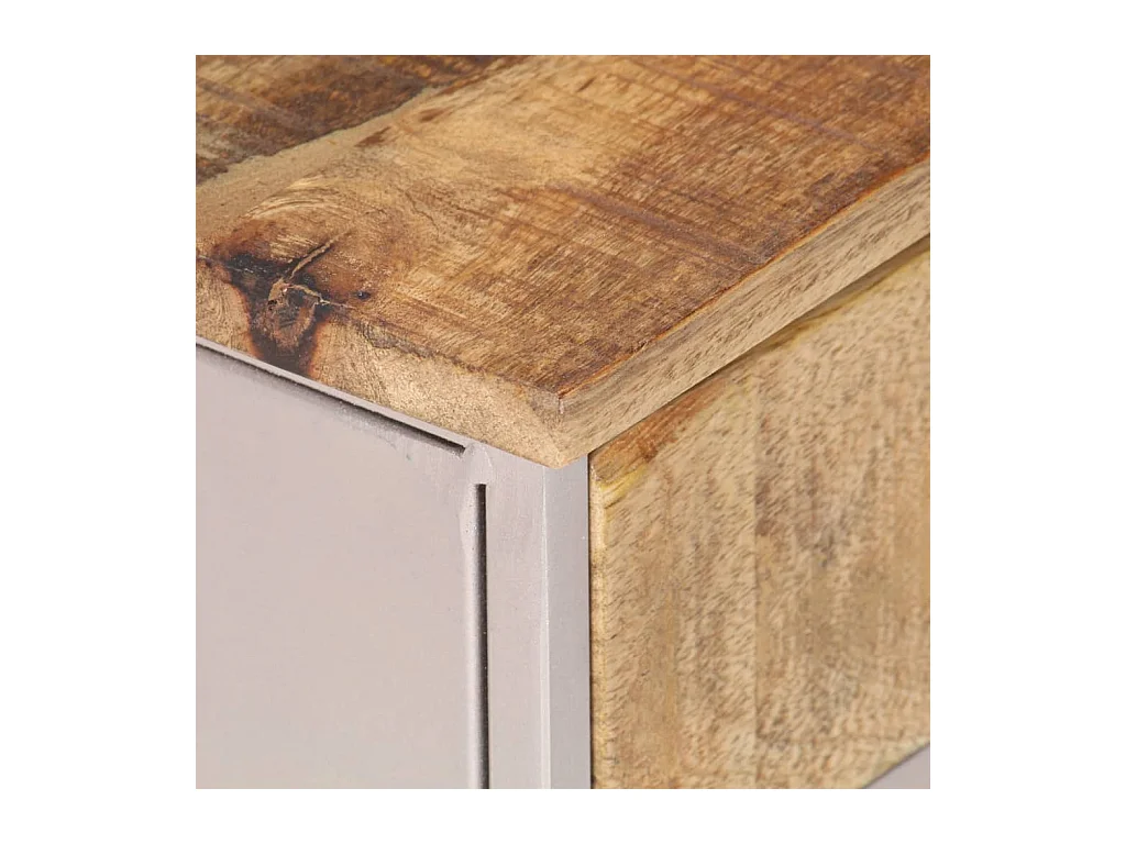 Nachttisch 40x30x50 cm Rohes Mangoholz