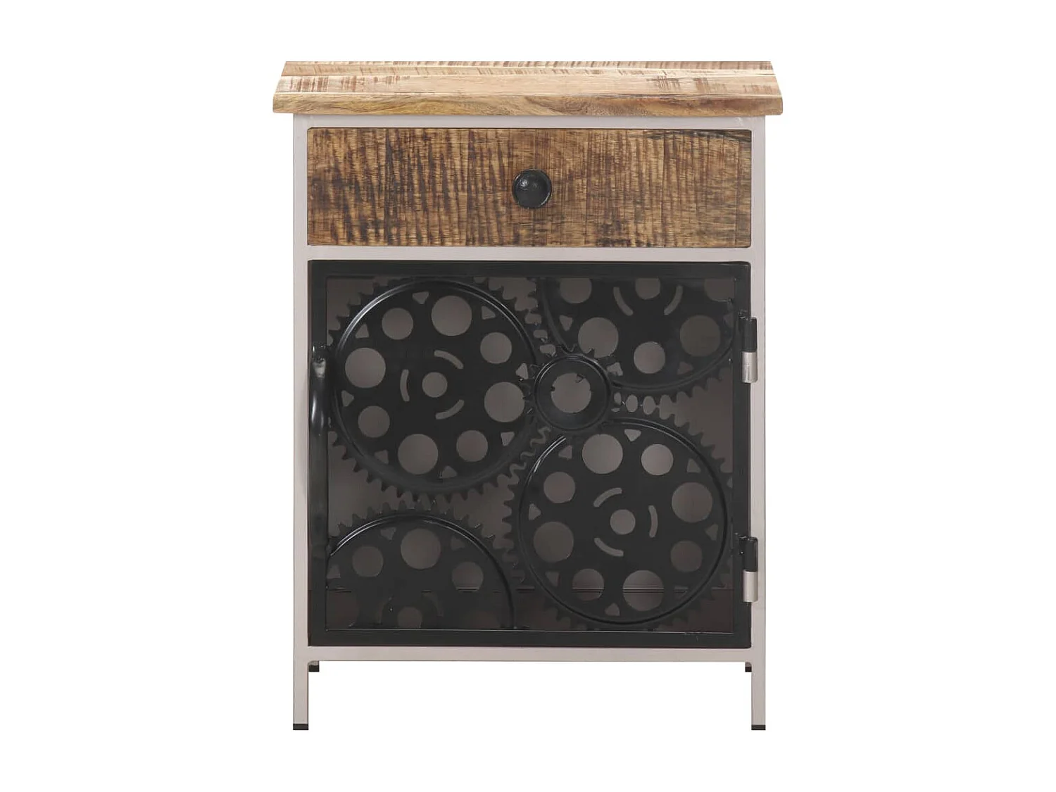 Comodino 40x30x50 cm Legno di mango grezzo